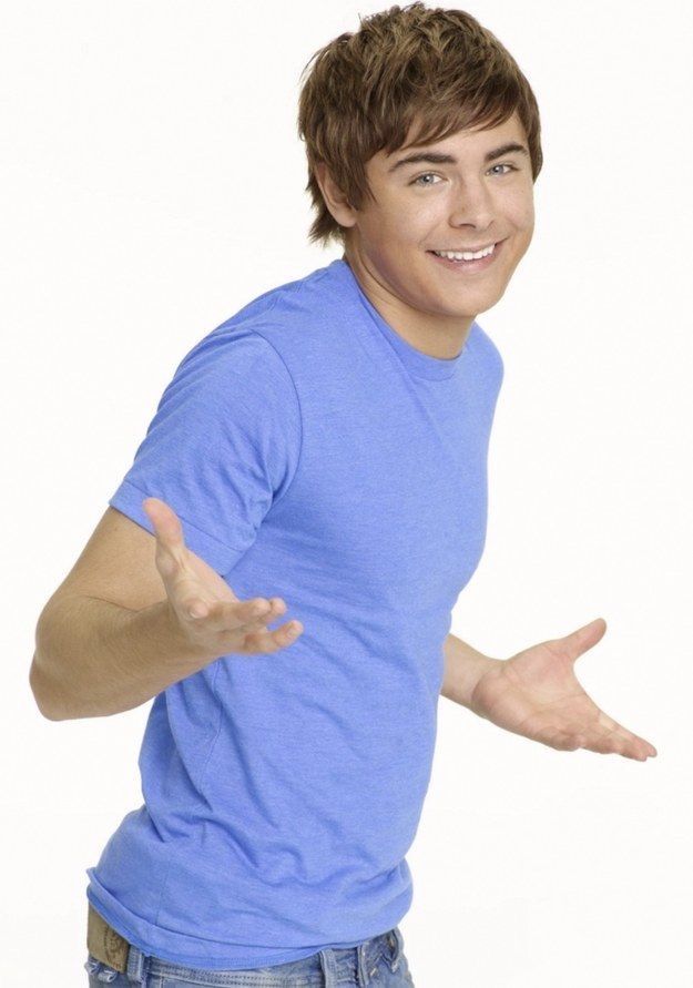 photo of happy Zack Efron